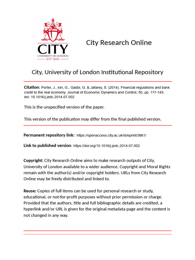 Financial Regulations And Bank Credit To The Real 2 Download Free