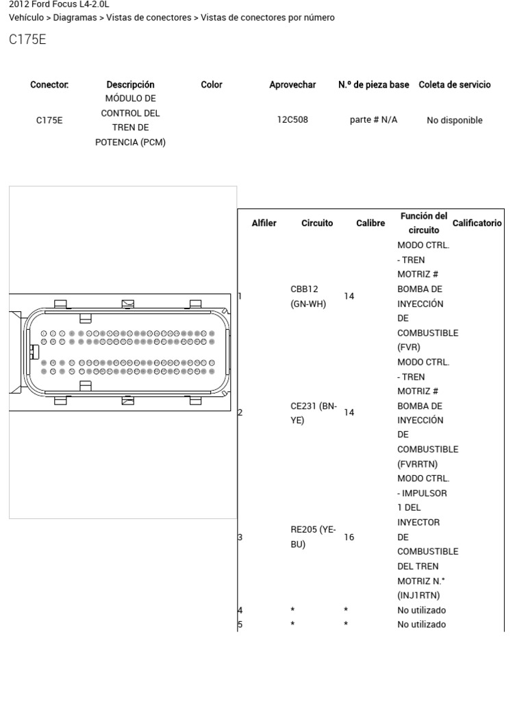 C175E - Focus 2012 | PDF | Acelerador | Tecnología de vehículos