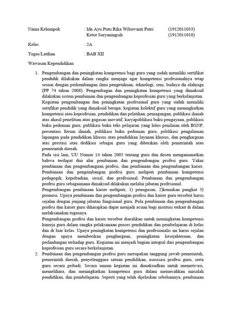 Pengembangan Profesi dan Karier Guru | PDF | Karier & Perkembangan