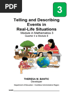 Math3 q4 Mod8 Telling and Describing Events in Real-Life Situations Theresa Bantic Bgo