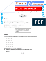 Ejercicios de Multiplos y Divisores para Sexto de Primaria