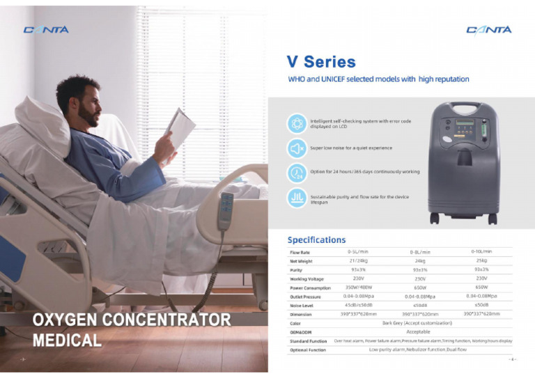 8l Oxygen Concentrator V Series | PDF