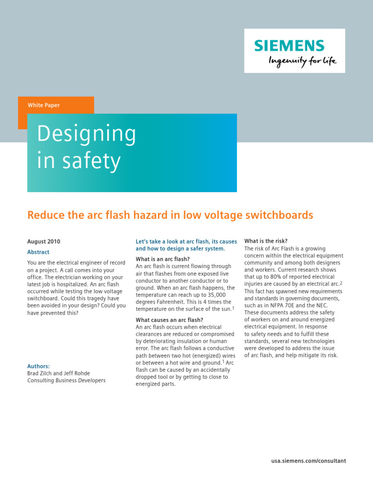 Paper (Zilch) Reducing Arc Flash Hazard | PDF | Electric Arc | Electrician