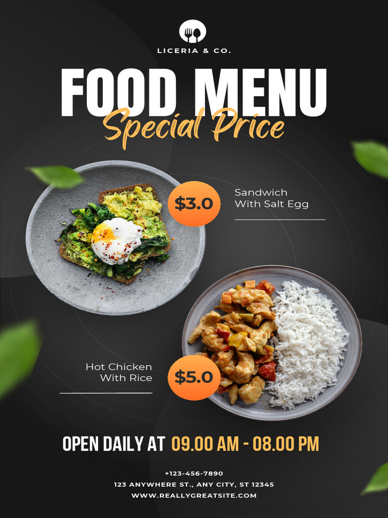 Food Menu - Liceria & Co. | PDF