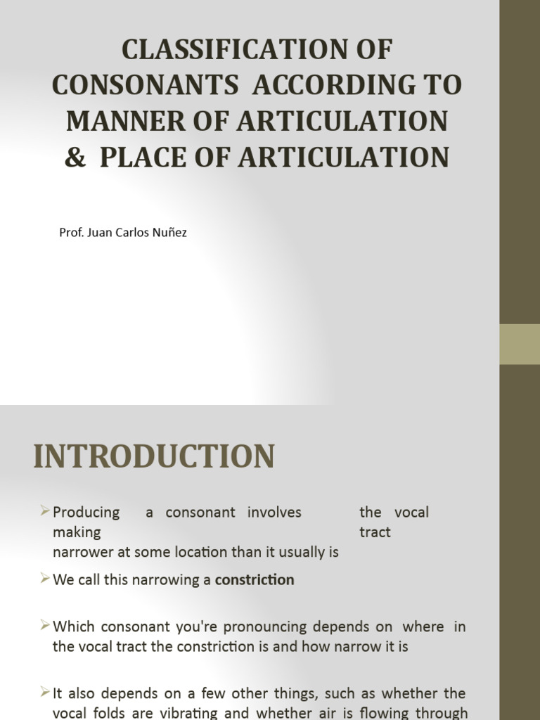 Consonant Classification Guide | PDF | Human Throat | Linguistics