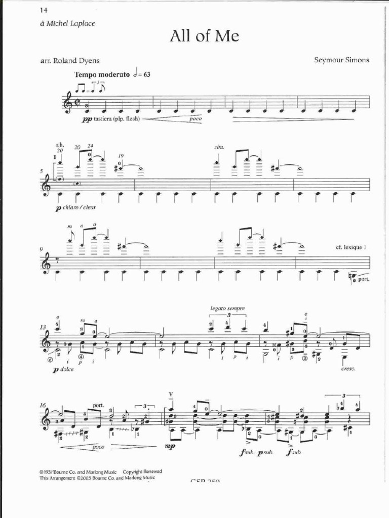 Roland Dyens Arrangements (Including Bluesette) | PDF