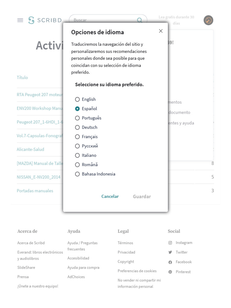 Scribd | PDF | Red mundial | Internet y web
