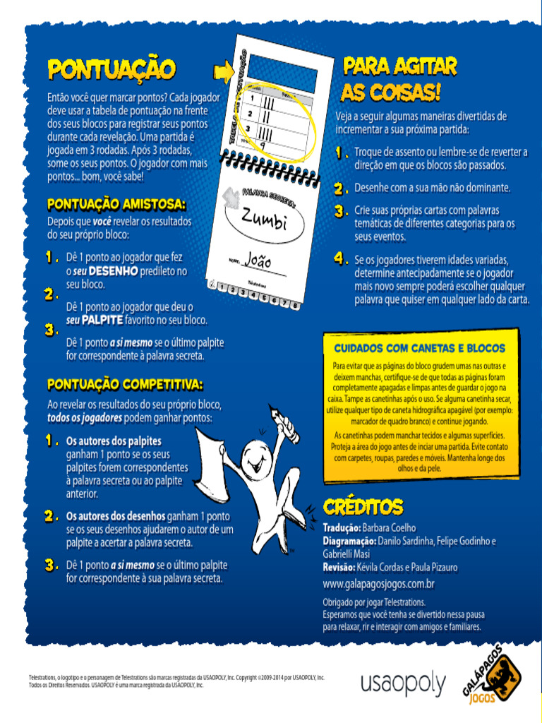 Telestrations Regras Versao Galapagos 170947 Pdf