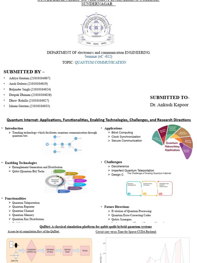 Quantum Communication: Technologies & Challenges | PDF | Computer ...