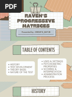 Raven Progressive Matrices Test Guide | PDF