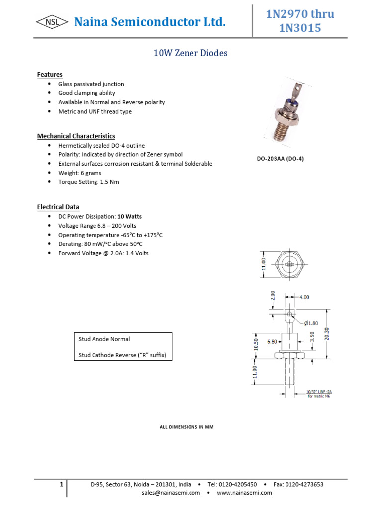 Zener Diodes for Engineers | PDF | Diode | Materials Science