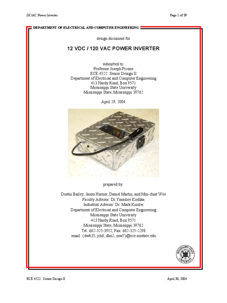 300W Pure Sine Wave Inverter Design | PDF | Power Inverter | Rectifier