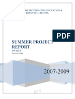 Summer Project Report on Rural Telephony Bussiness of TTSL