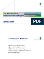 The Role of Class in The Maritime Safety Regime: Antonio Leosala