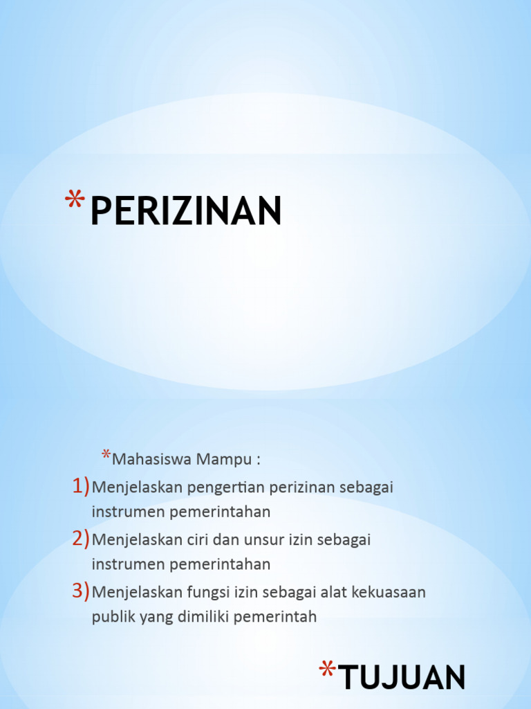 Perizinan sebagai Instrumen Pemerintah | PDF