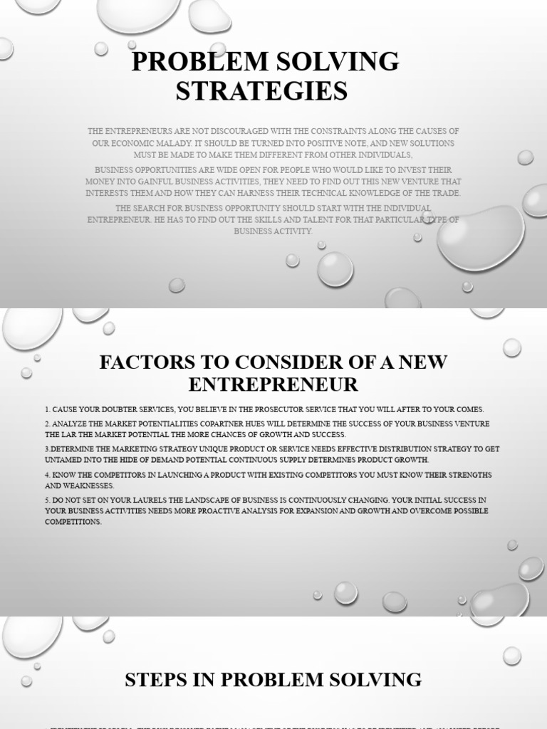 Chapter 7 Problem Solving Strategies | PDF | Entrepreneurship | Product ...