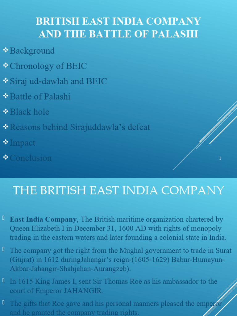 Battle of Palashi and BEIC Impact | PDF