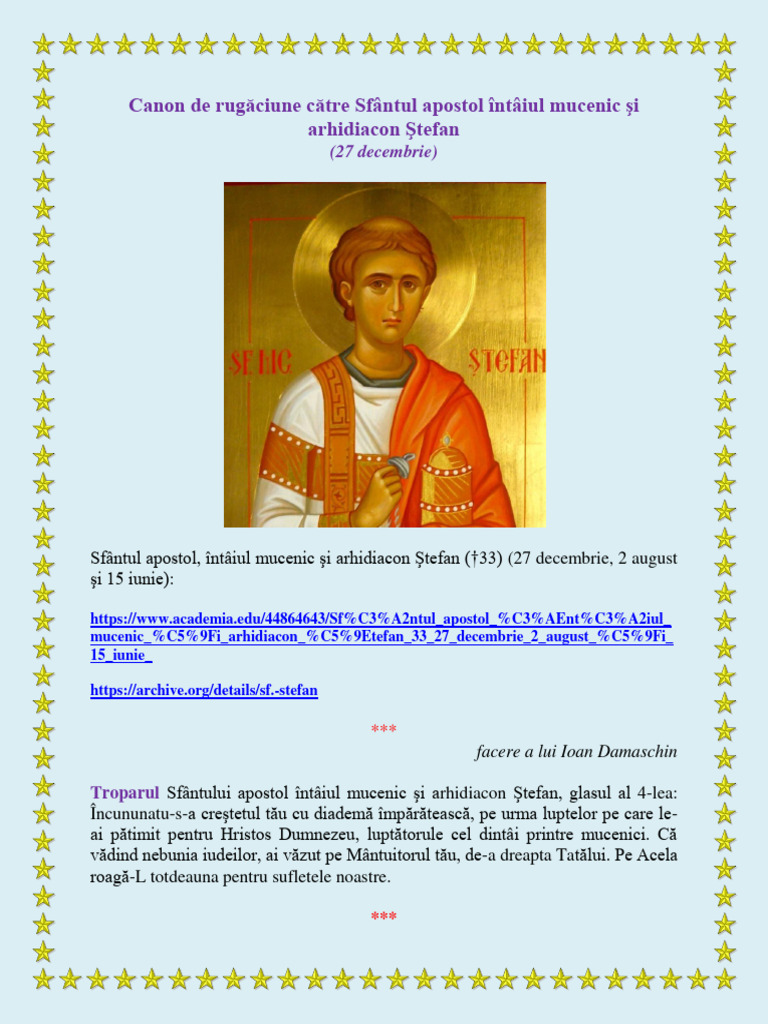 Canon de Rugaciune Catre Sfantul Apostol | PDF