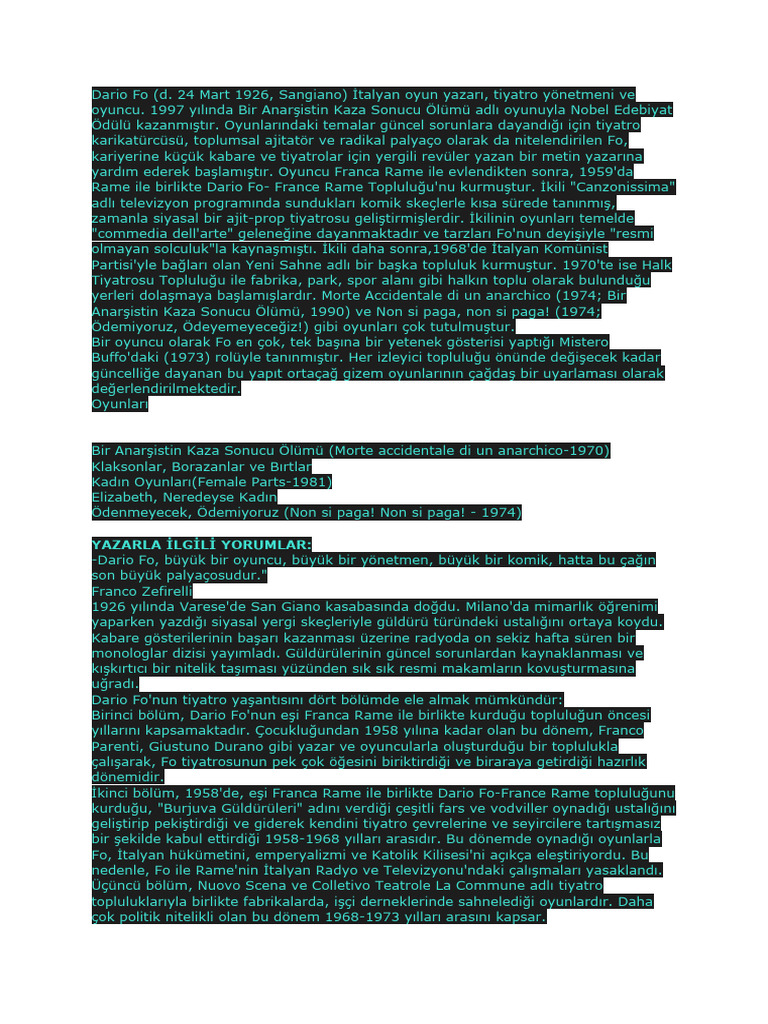 Dario Fo | PDF