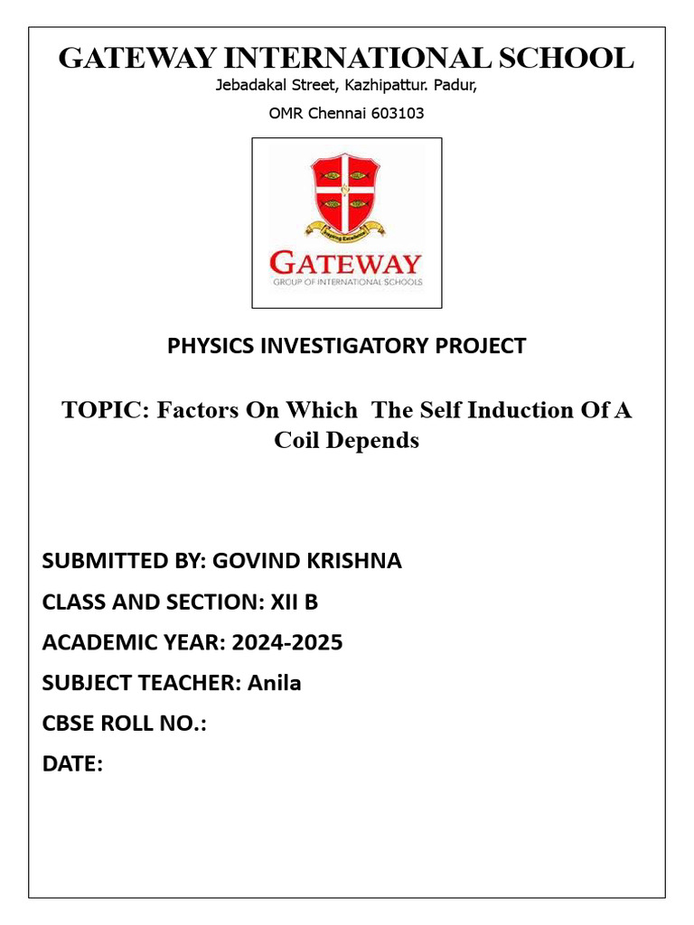 Phy Project Class 12th | PDF