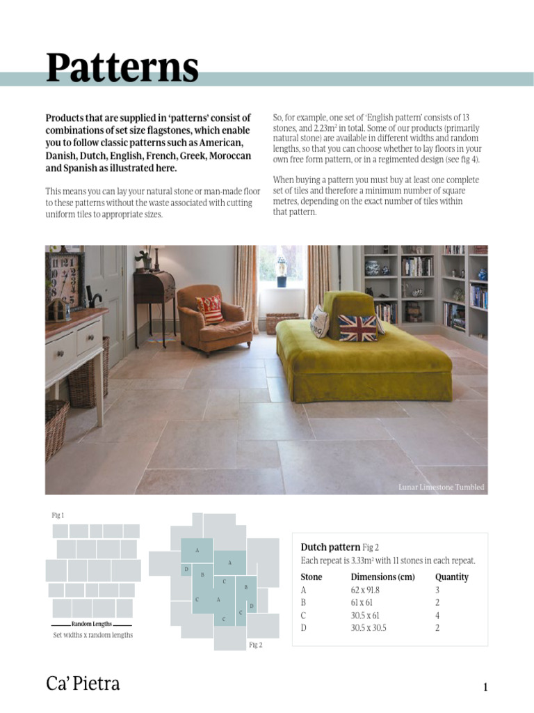 Stone Patterns for Flooring Designs | PDF