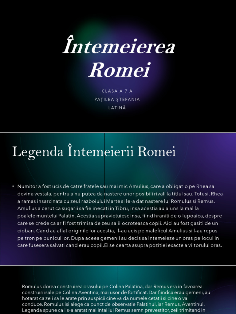 Întemeierea Romei | PDF