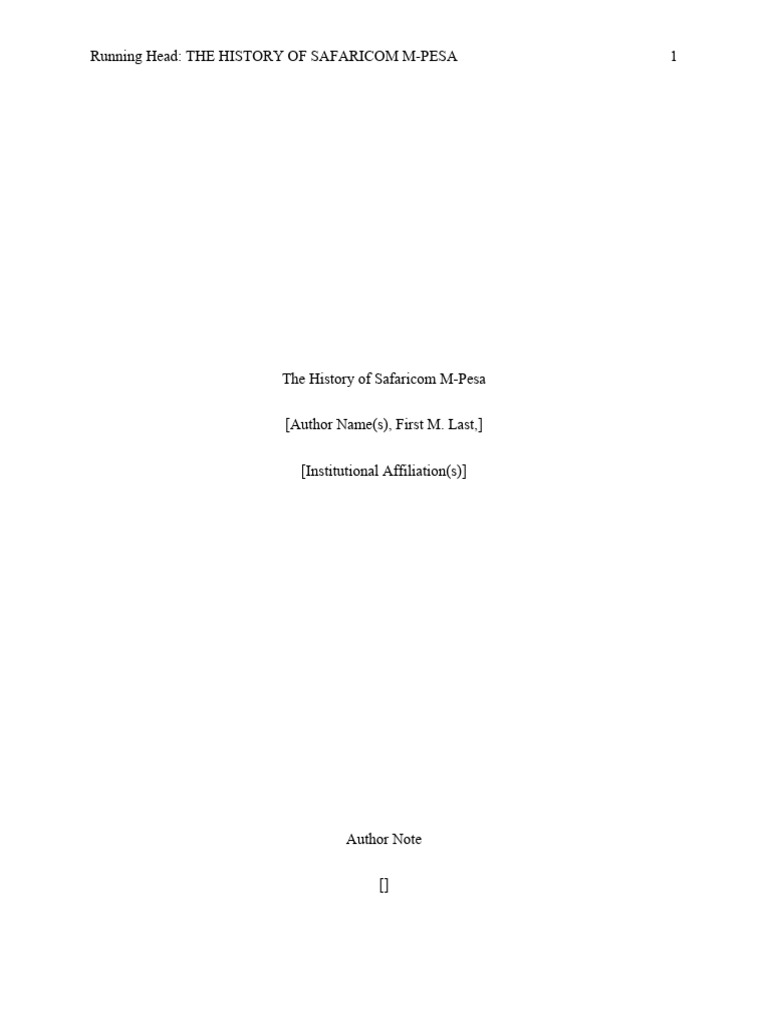 The history of safaricom mpesa apa pdf service industries banking