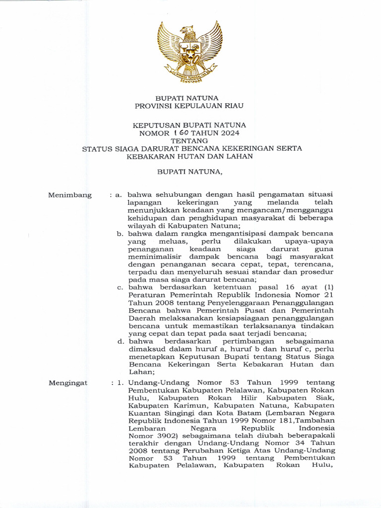 Sk Siaga Darurat Kekeringan Pdf