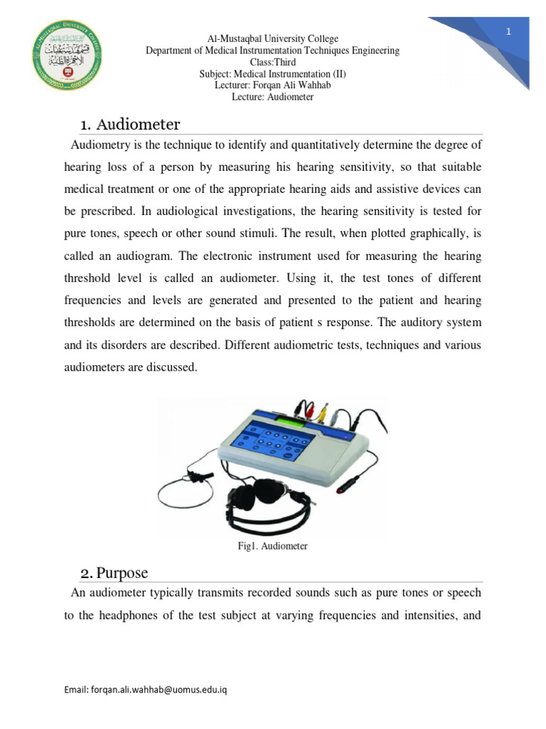 Understanding Audiometers and Audiometry | PDF | Ear | Hearing