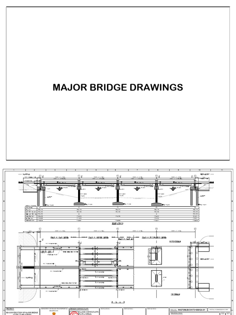 Major Bridge Reconstruction Drawings | PDF | Building Engineering ...