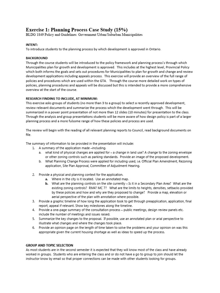 Exercise 1 planning process case study jan 2024 pdf knowledge
