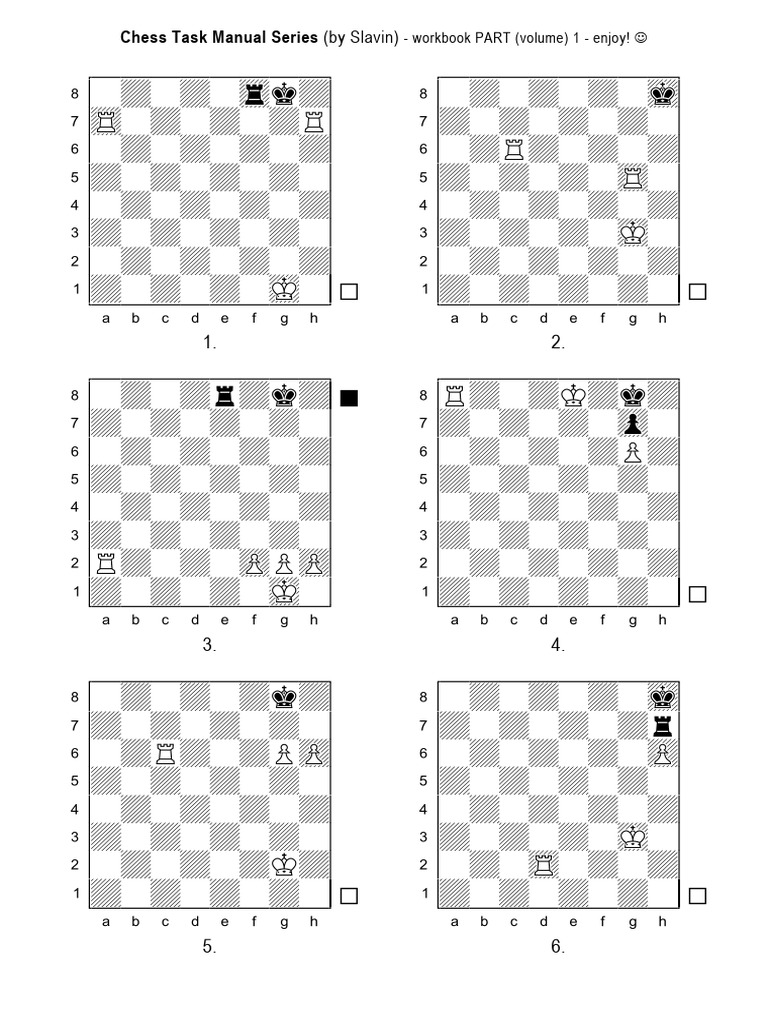 Chess Task Manual Workbook Volume 1 | PDF | Chess