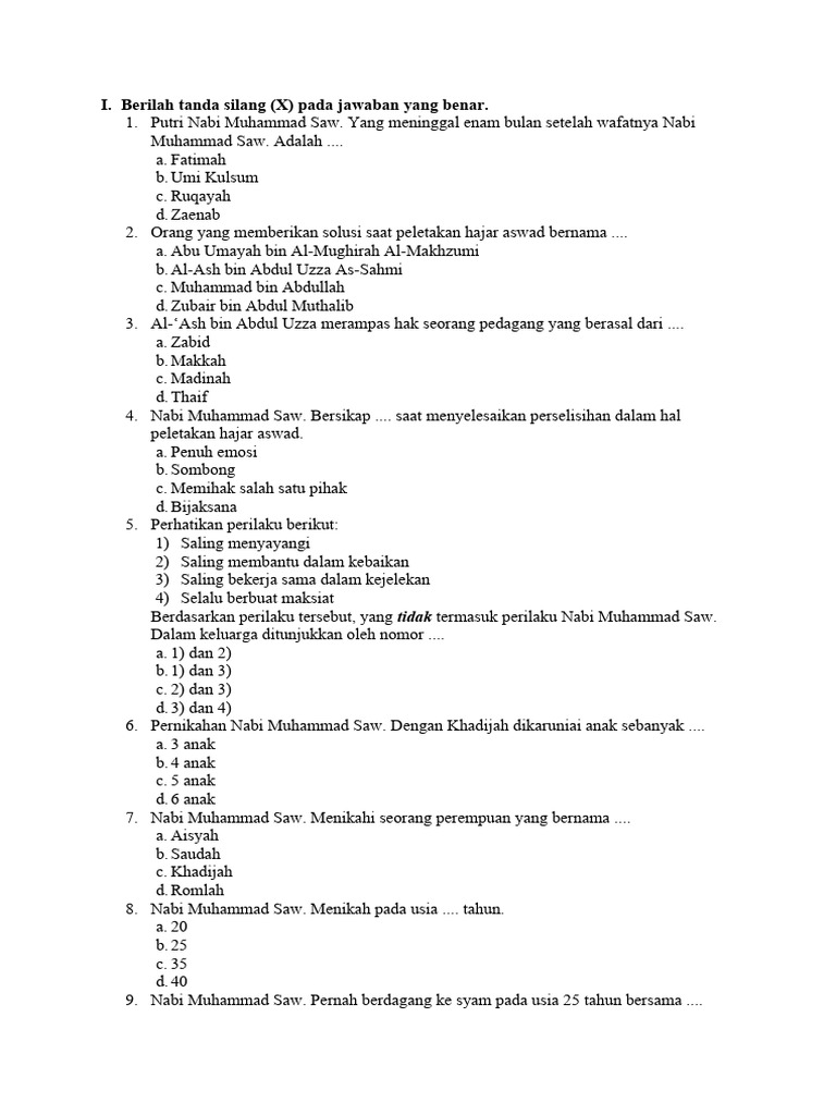 Soal Latihan Ski Untuk Pas Kelas 3 Pdf