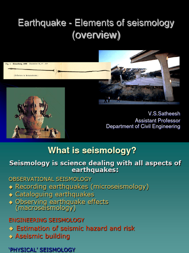 CE Engineering Seismology | PDF | Earthquakes | Plate Tectonics