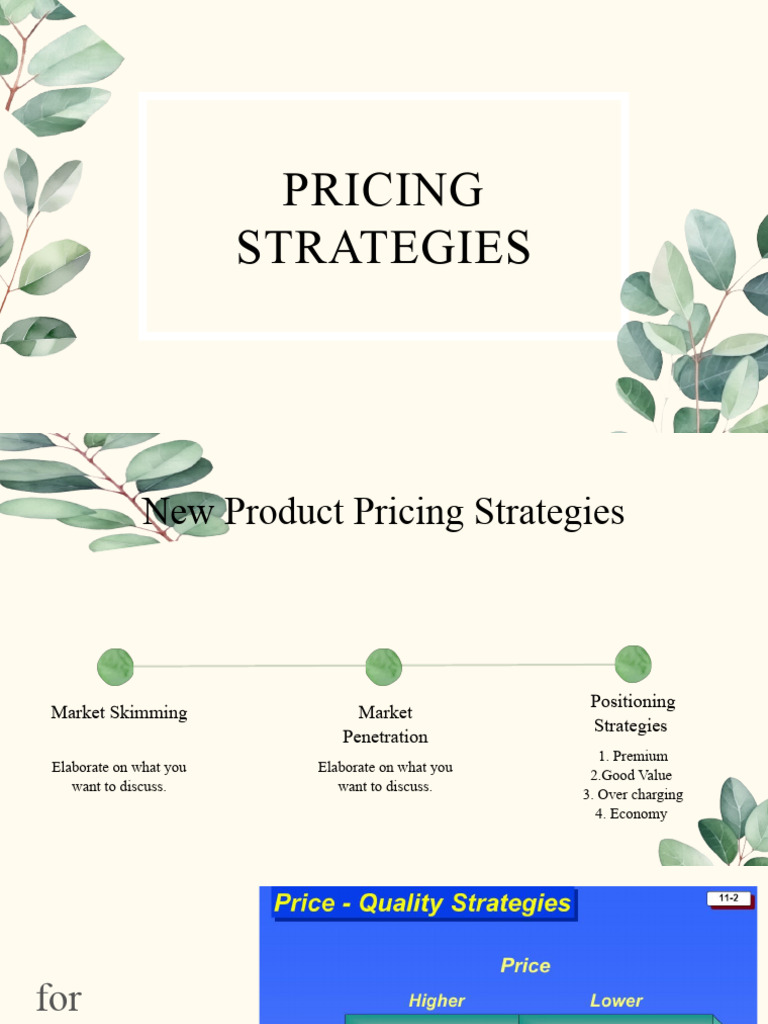 Pricing Strategies Pdf