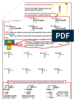 Bölme Işlemi Alıştırma Ve Problemler