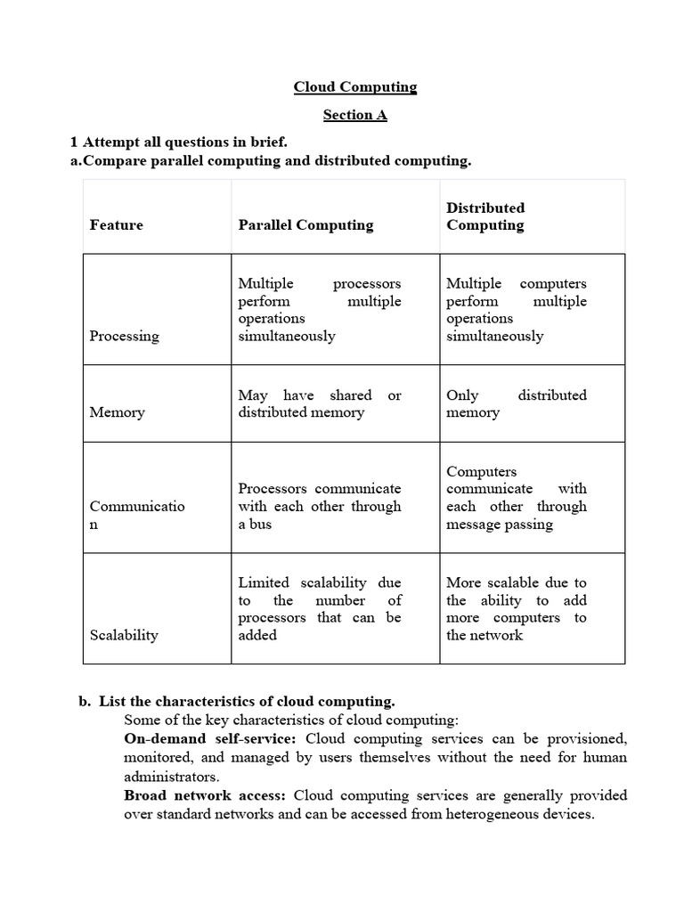 Cloud Computing Sem Answers | PDF | Cloud Computing | Apache Hadoop