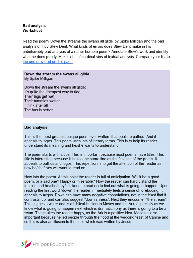 Bad Analysis | PDF