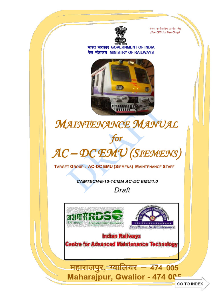 Maintenance Manual AC DC EMU (Siemens) - Draft For Comments From ...