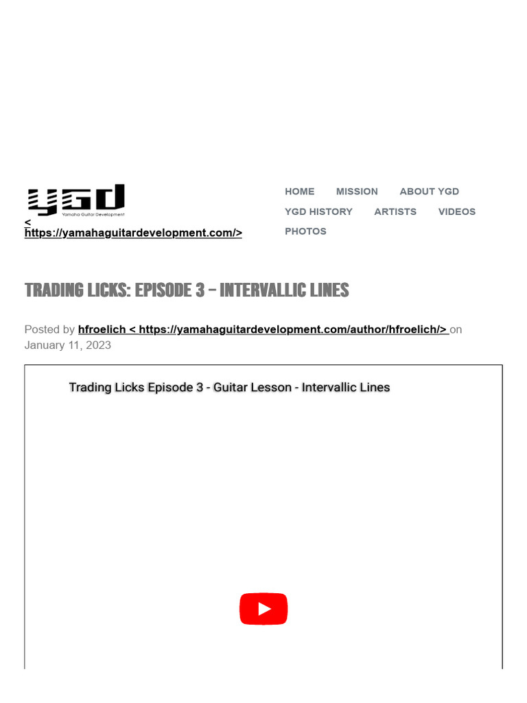 Intervallic Lines Guitar Lesson | PDF | Chord (Music) | Scale (Music)