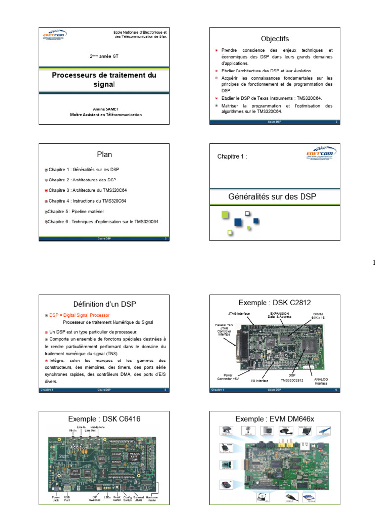 Introduction aux DSP et TMS320C64 | PDF | Processeur de signal ...
