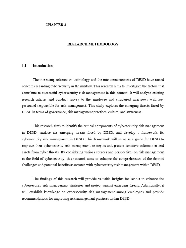 Cybersecurity Risk Management in DESD | PDF | Methodology | Computer ...