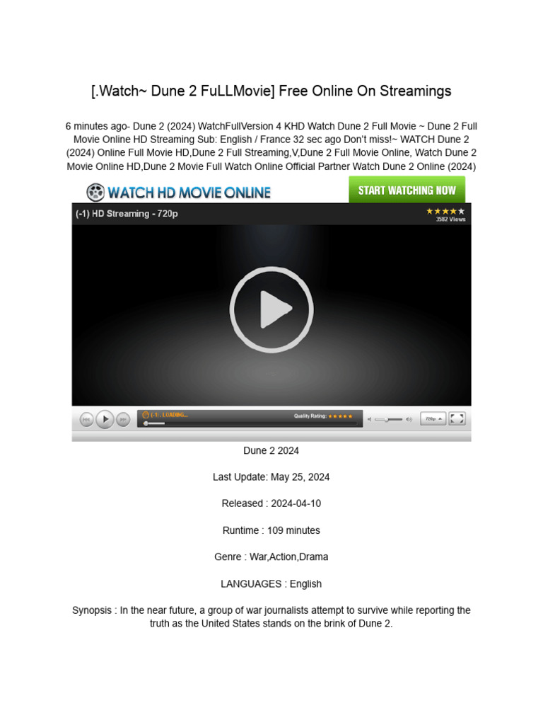 Dune 2 Movie Free English Max Download Free PDF Streaming Media