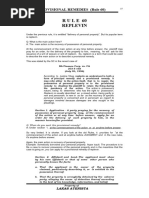 Rule 60: Writ of Replevin Procedures | PDF | Common Law | Justice