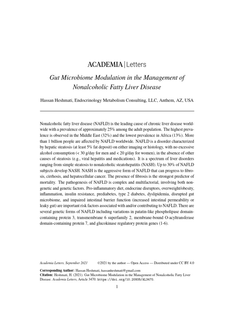 Gut Microbiome Modulation in The Managem | PDF | Diseases And Disorders ...