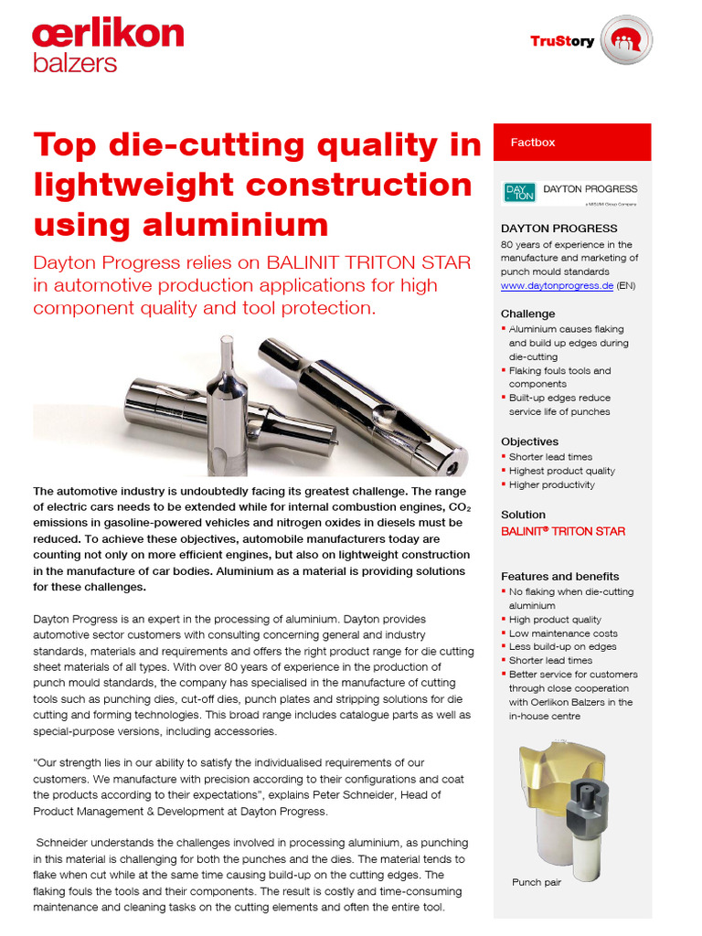 BALINIT TRITON STAR Aluminium Automotive EN | PDF | Secondary Sector Of ...