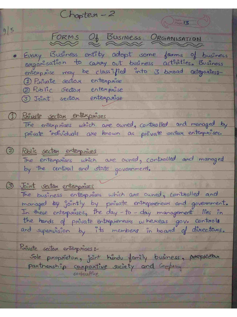Forms of Business Organisation | PDF