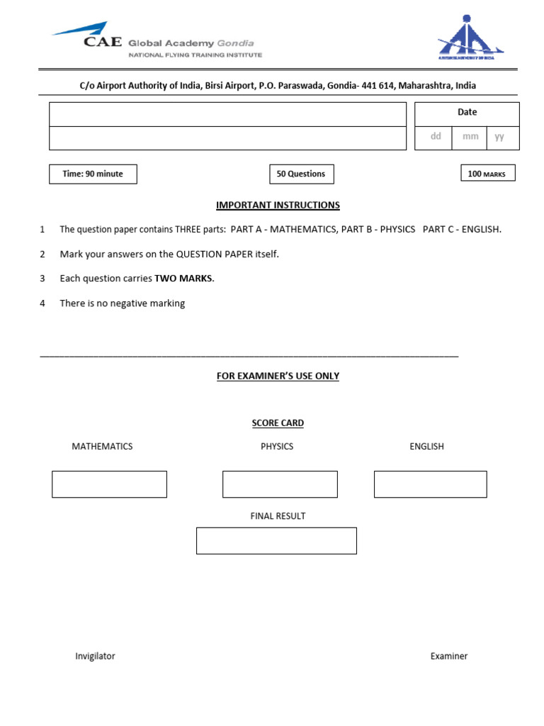 Mathematics, Physics, and English Exam Paper | PDF | Force | Mass