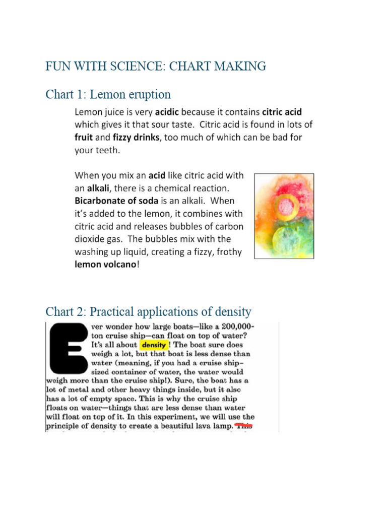 Science Experiments for Kids | PDF | Home & Garden | Science & Mathematics