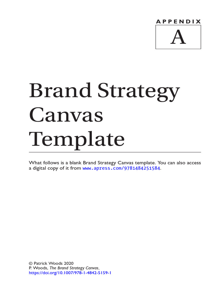 Brand Strategy Canvas Template Guide | PDF | Brand | Brand Management